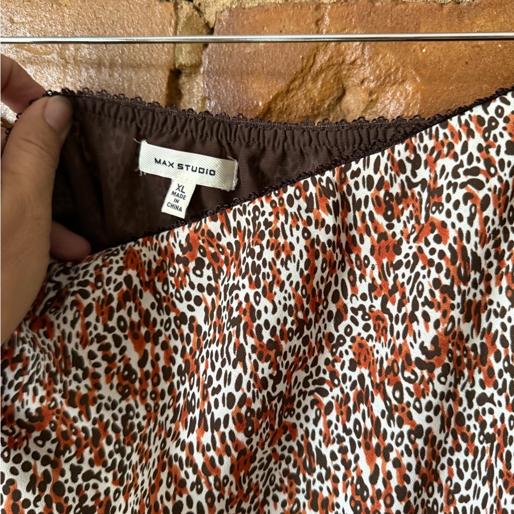 Mini Leopard / Cheeta Print A-Line Skirt - Picture 2 of 4